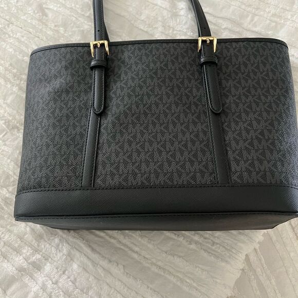 New with tags Michael Kors Jet Sest Travel Medium Double Pocket Tote black - Picture 4 of 9